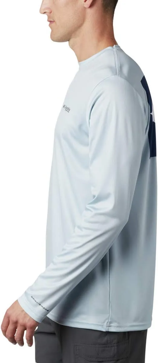 Columbia Men's PFG Terminal Tackle Fish Flag Long Sleeve Fishing Shirt