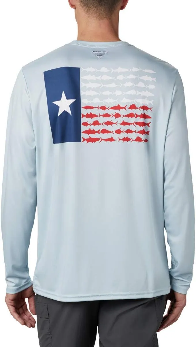 Columbia Men's PFG Terminal Tackle Fish Flag Long Sleeve Fishing Shirt