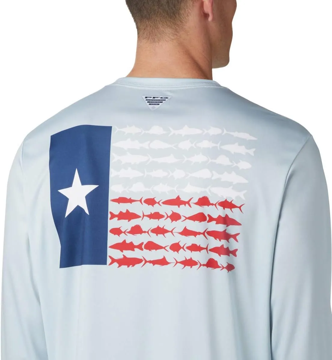 Columbia Men's PFG Terminal Tackle Fish Flag Long Sleeve Fishing Shirt