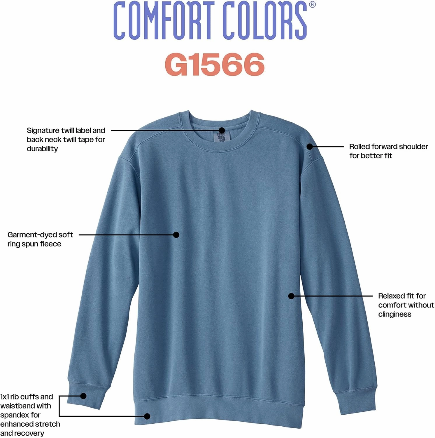 Comfort Colors Adult Crewneck Sweatshirt, Style G1566