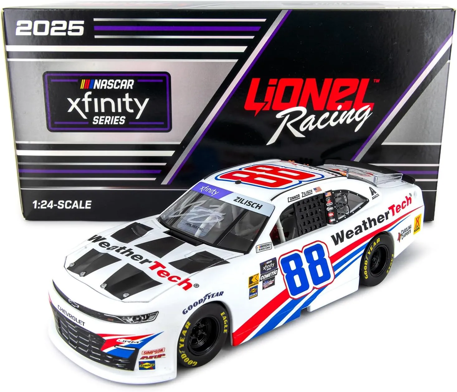 Connor Zilisch Autographed 2025 WthrTch ARC Standard NASCAR Diecast Car 1:24 Scale