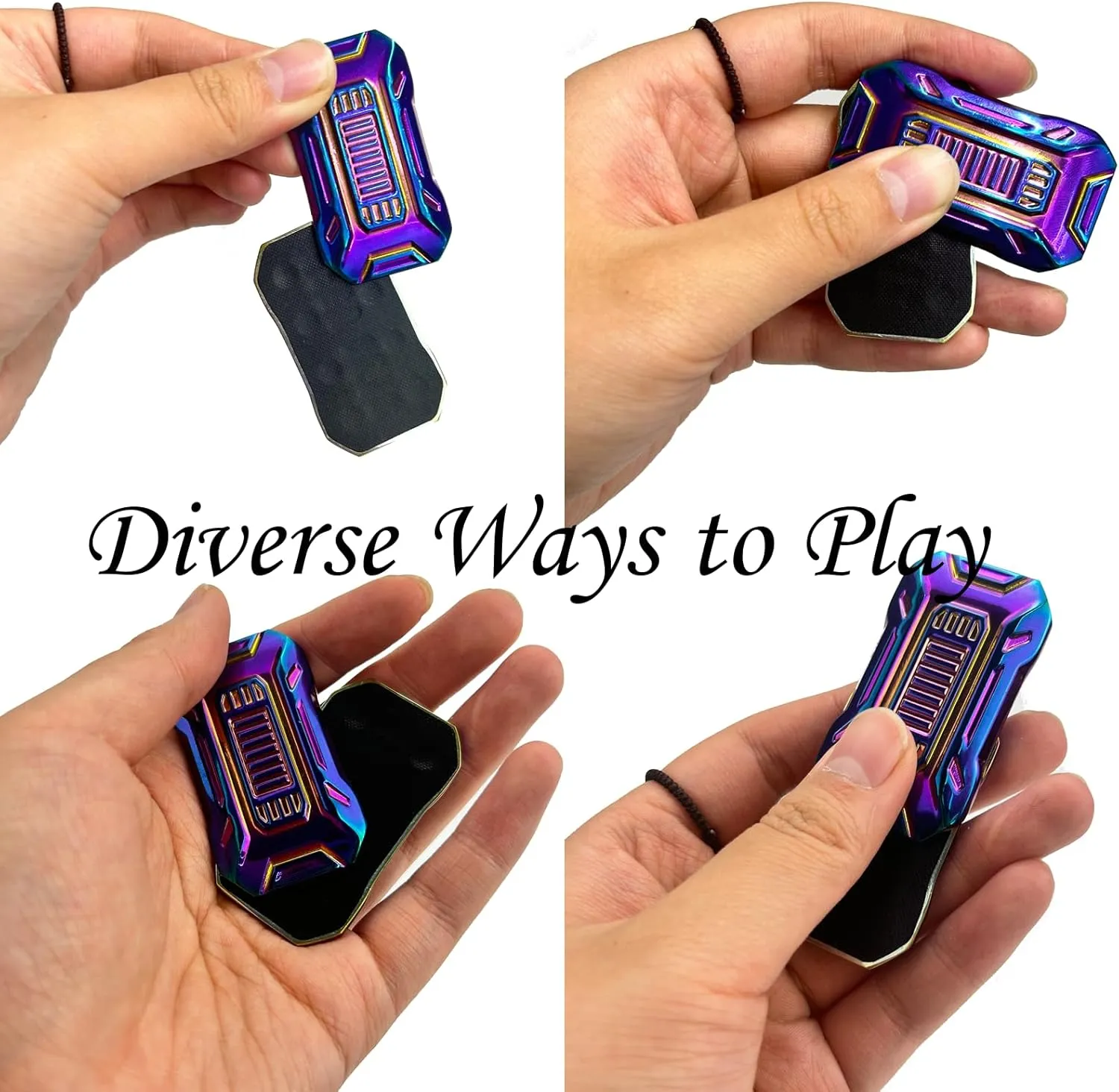 Cool Fidget Toys Adults for Relax, EDC Fidget Slider with Various Gameplay, Magnet Slider Fidget, Lightning Infinite Fidget Slider, Fidget Toys Adults Metal Slider, Gifts for Boyfriend and Father