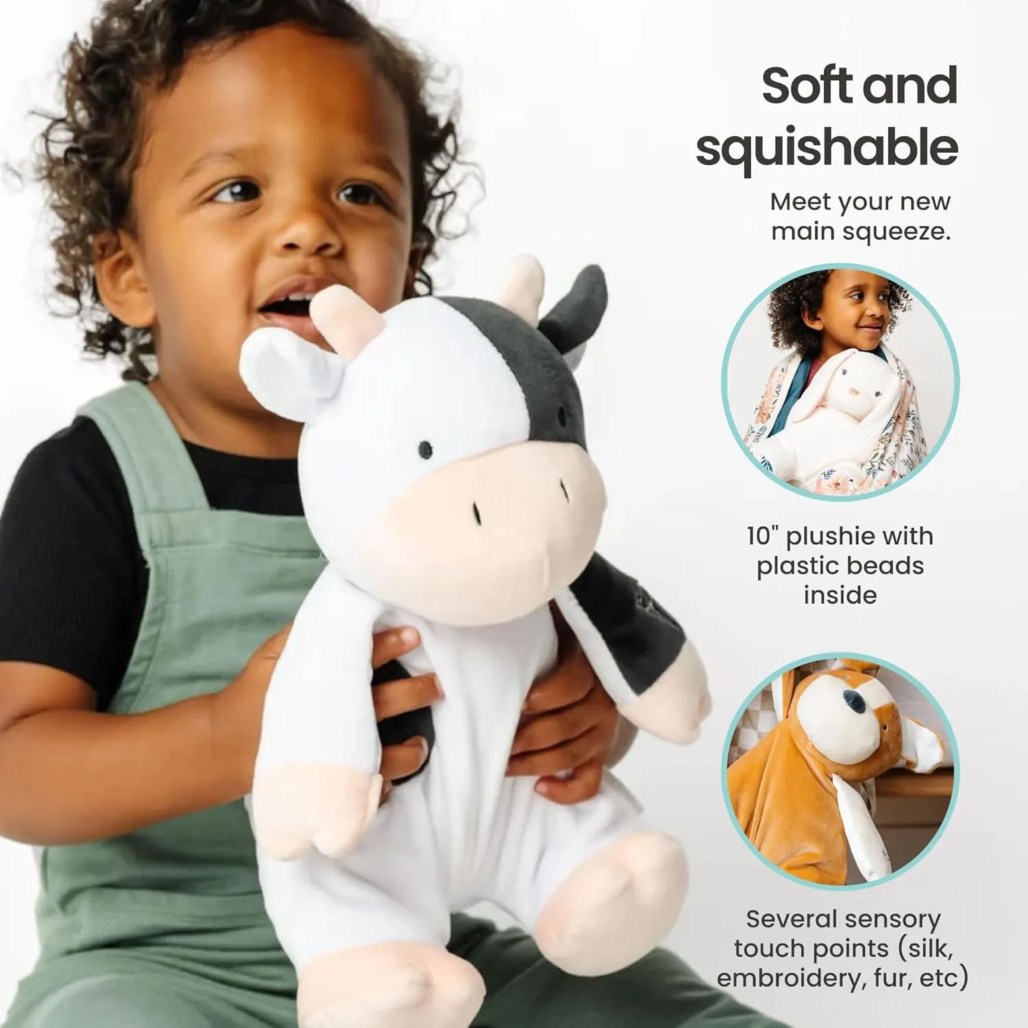 Copper Pearl Squish Plush: Soft 10” Stuffed Bunny Plush, Baby Toys Plushies for Girls and Boys - Bella Bunny