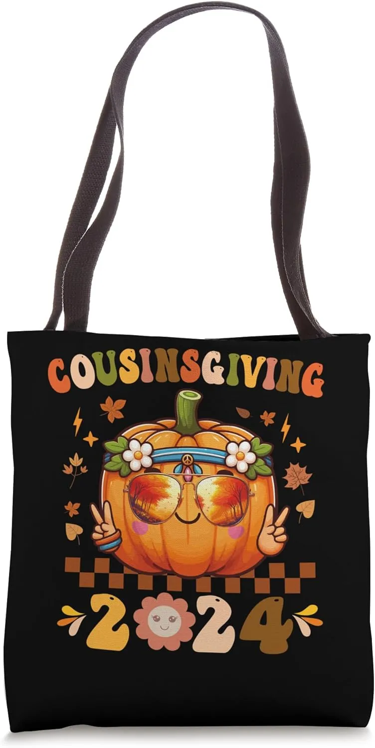 Cousins Giving Cute Pumpkin Cousin Crew Thanksgiving Family Tote Bag