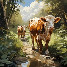 Cow in Grassland 1000 Piece Colorful Artwork Unique Birthday Present Educational Gift Home Decor Puzzle Entertainment Toys Intellectual Game