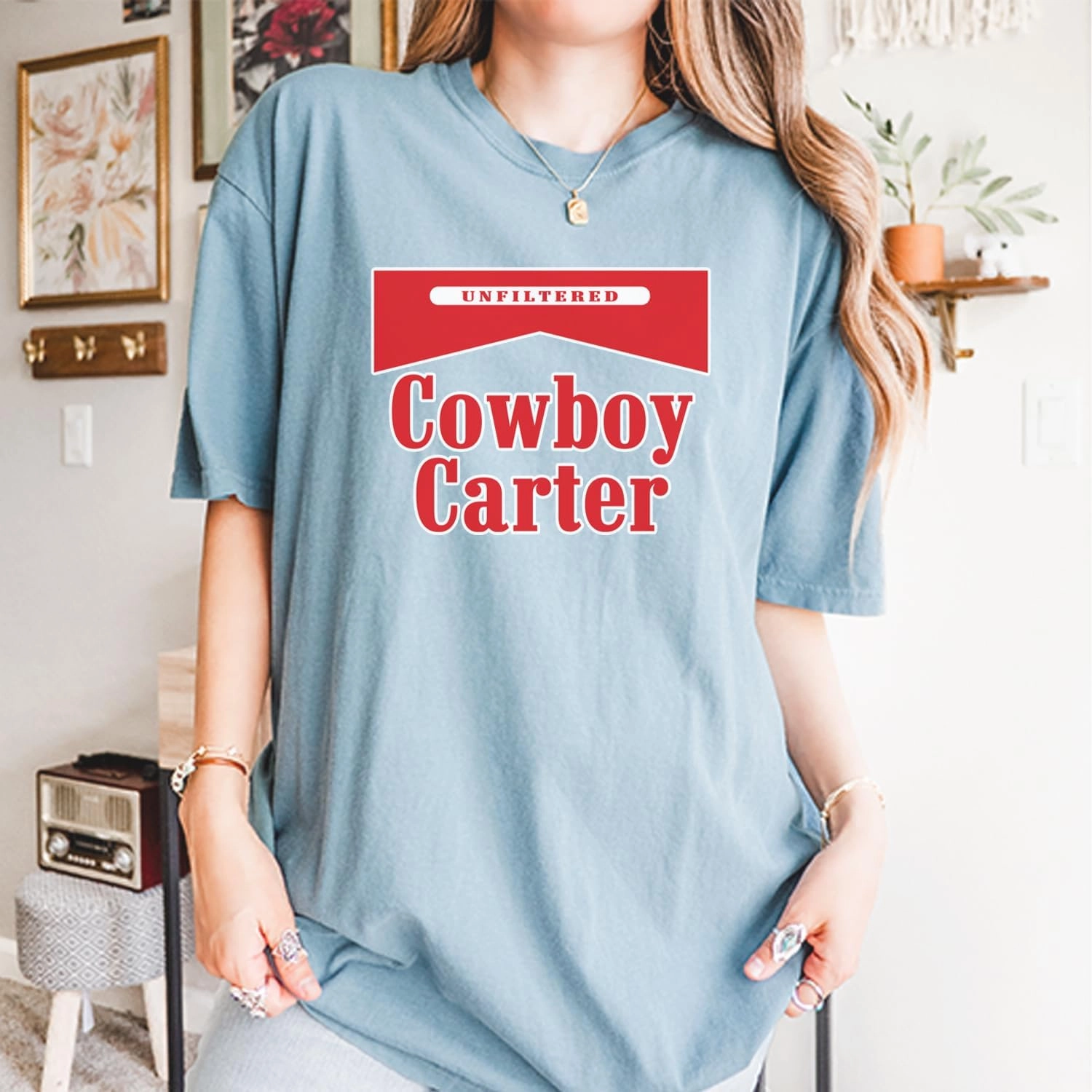 Cowboy Karter Country Act Two Unisex T-Shirt, Vintage Soft, Garment Dyed, Relaxed Fit