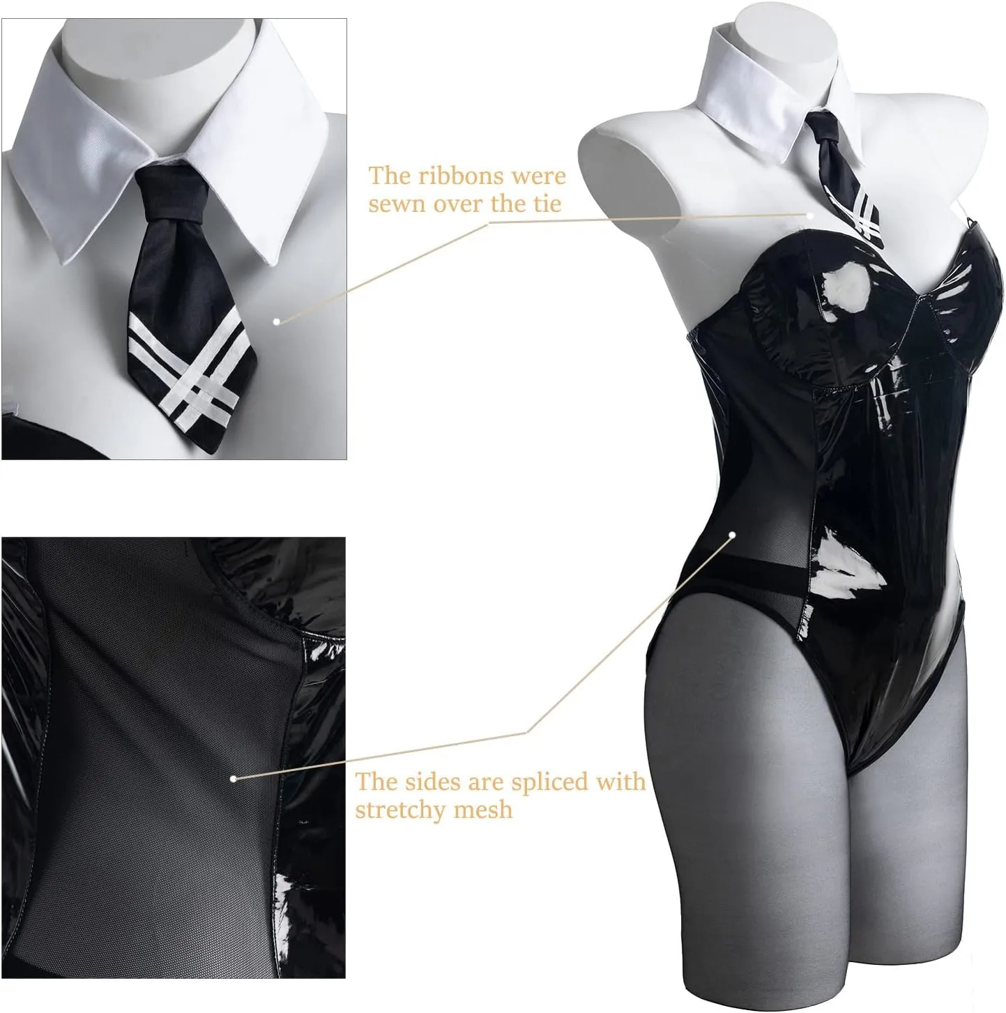 CR ROLECOS Bunny Costume Women Bunny Girl Senpai Cosplay One Piece Bodysuit