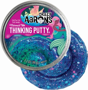 Crazy Aaron's Thinking Putty® - Mermaid Tale - Color Changing Sensory Putty for Kids and Grown ups in a 4" Tin - Creative and Endless Fun, Stress Relief Therapy Toys, Never Dries Out - Made in USA