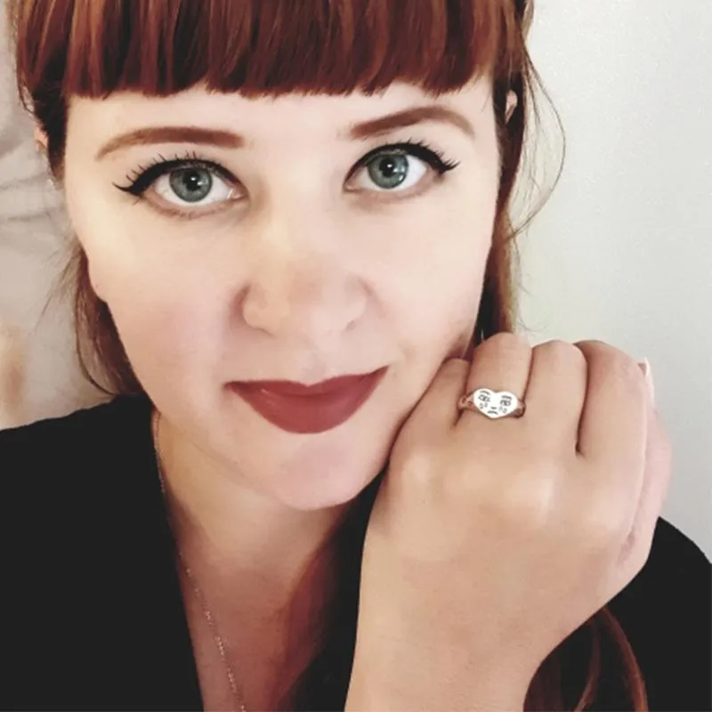 Creative Sad Expression Ring