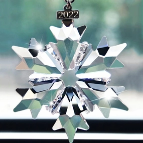 Crystal Snowflake Pendant Snow Ornaments 2022 Party Window Decor Christmas Decoration Wedding Hanging Ornament, Clear