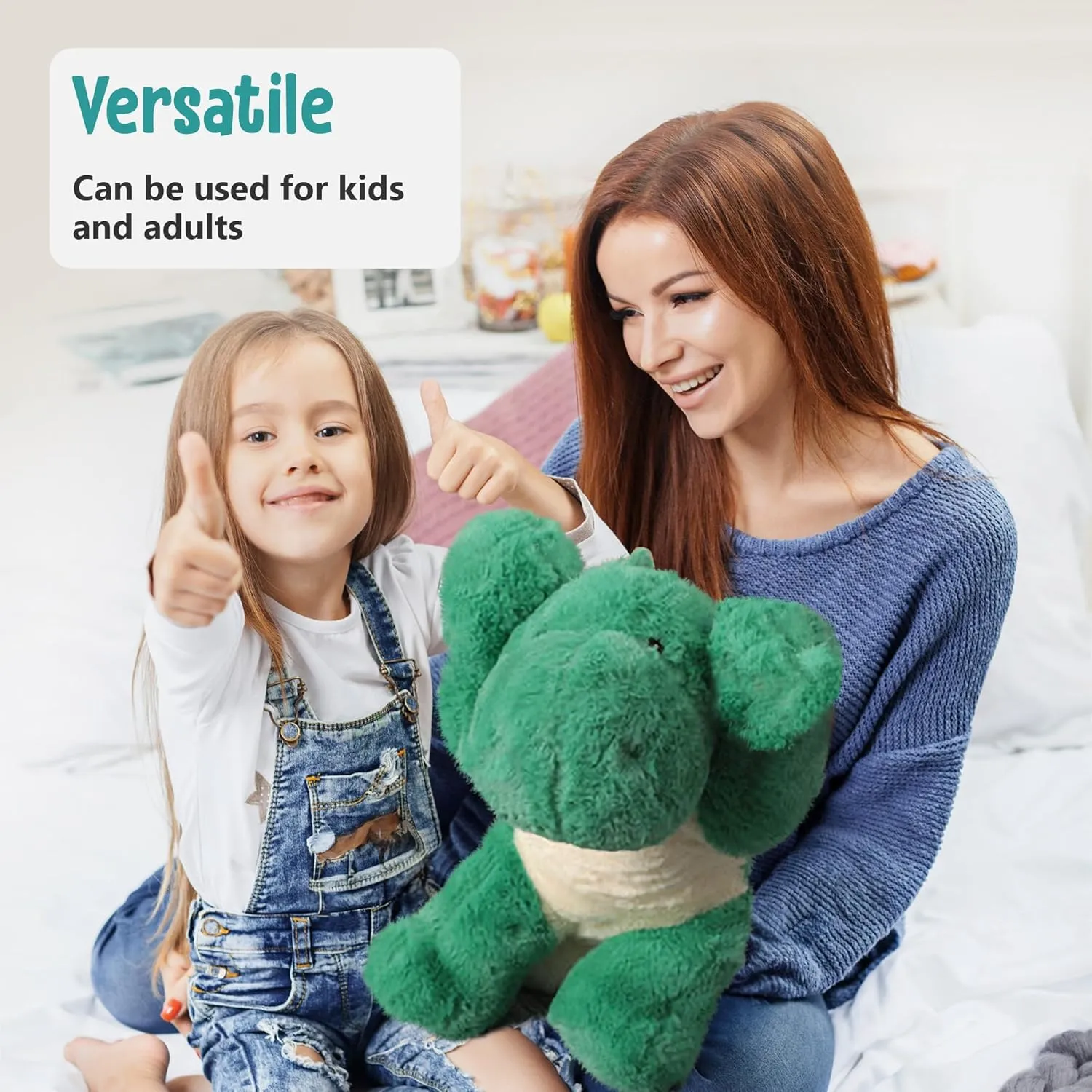 Cuddle Buds 3lbs Weighted Dinosaur Stuffed Animal for Sensory Needs, 20'' Plush Dino, Weighted Stuffed Animals for Adults, Soft Dinosaur Toy