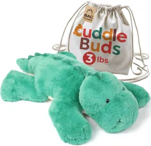Cuddle Buds 3lbs Weighted Dinosaur Stuffed Animal for Sensory Needs, 20'' Plush Dino, Weighted Stuffed Animals for Adults, Soft Dinosaur Toy