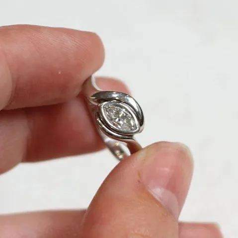 Curved Marquis Ring