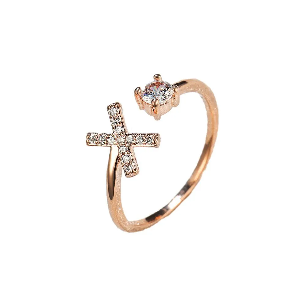 Customizable Rose Gold Alphabet Rings