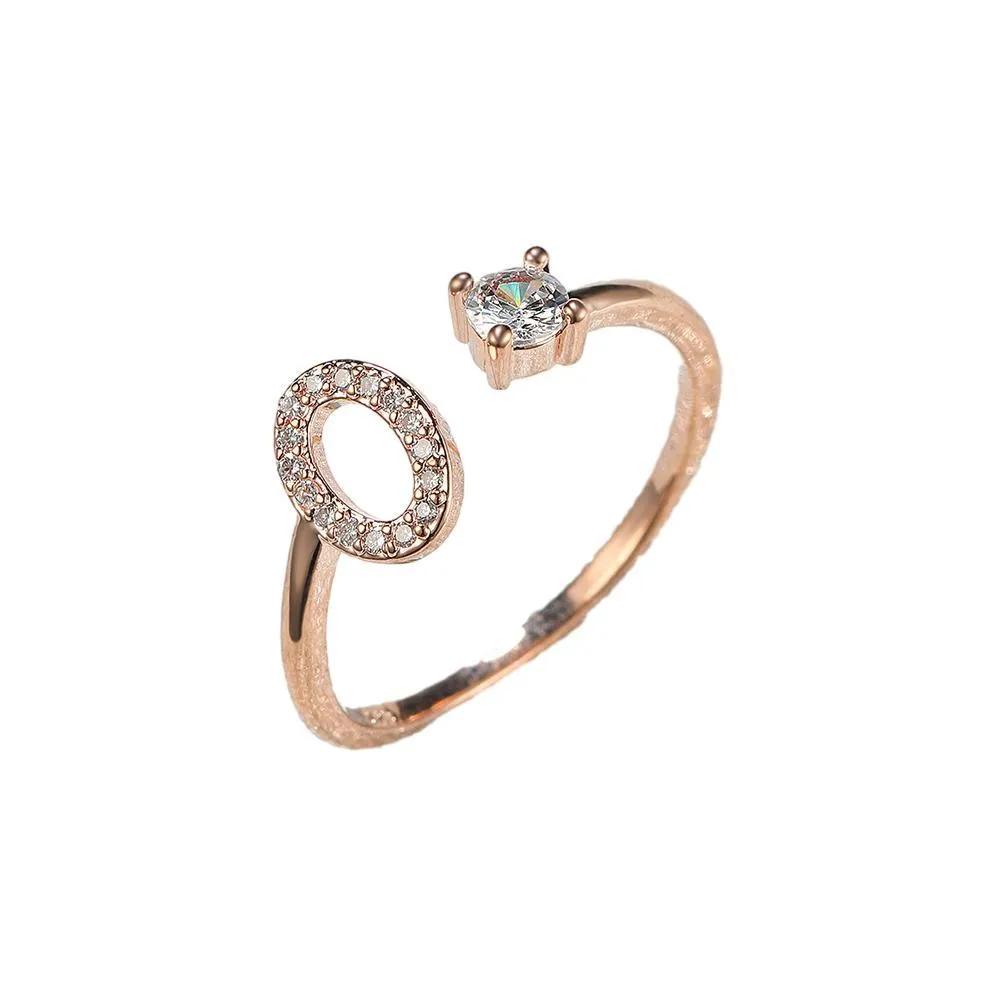 Customizable Rose Gold Alphabet Rings