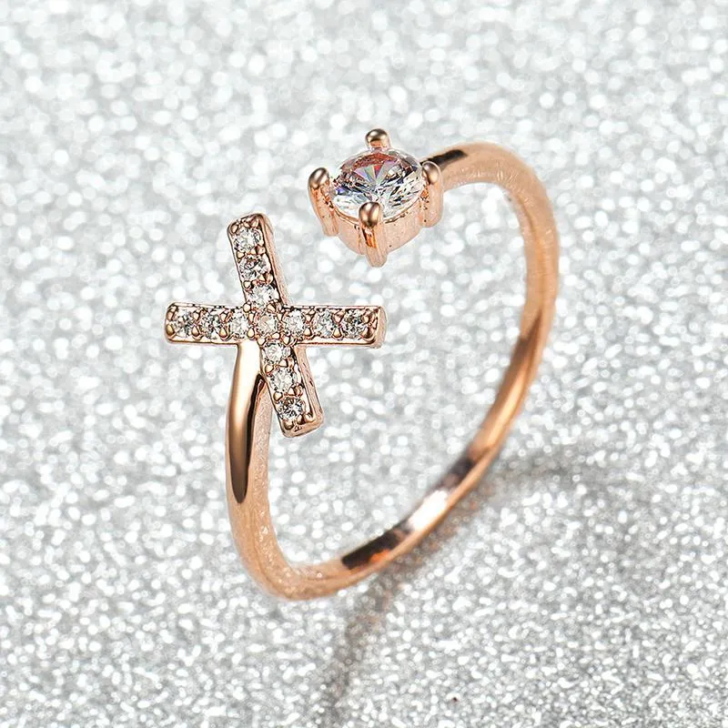 Customizable Rose Gold Alphabet Rings