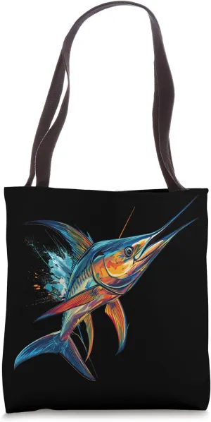 Cute Colorful Swordfish Marlin Broadbill Sword Fish Tote Bag