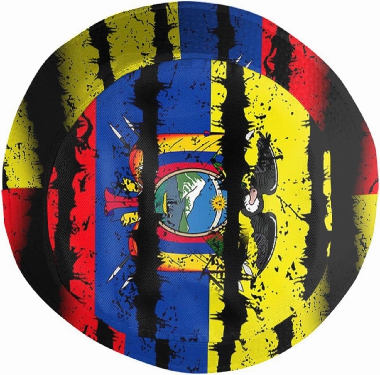 Cute Ecuador Flag Bucket Hats Fashion Sun Cap Packable Summer Travel Outdoor Ecuadorean Fisherman Hat for Men Women