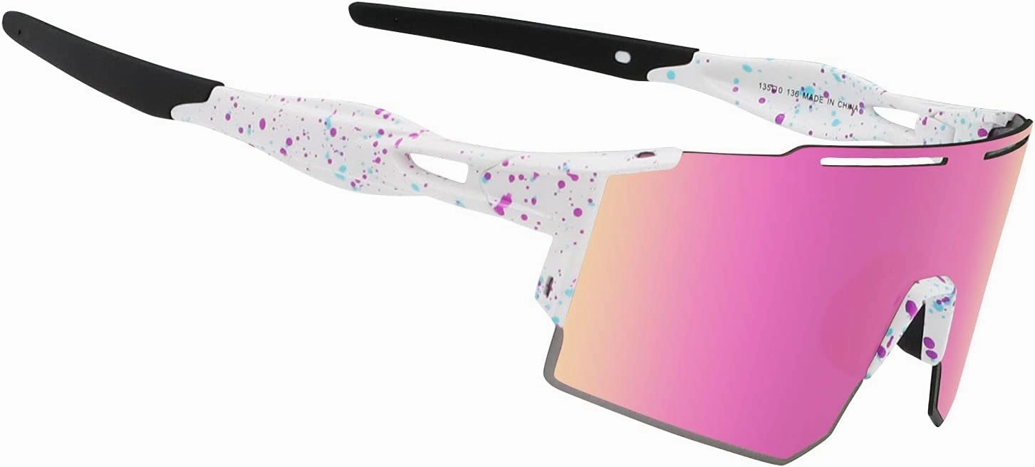 Cycling Sunglasses Polarized Sunglasses for Cycling Men Women with 1 Lens or 3 Interchangeable Lens Baseball Glasses