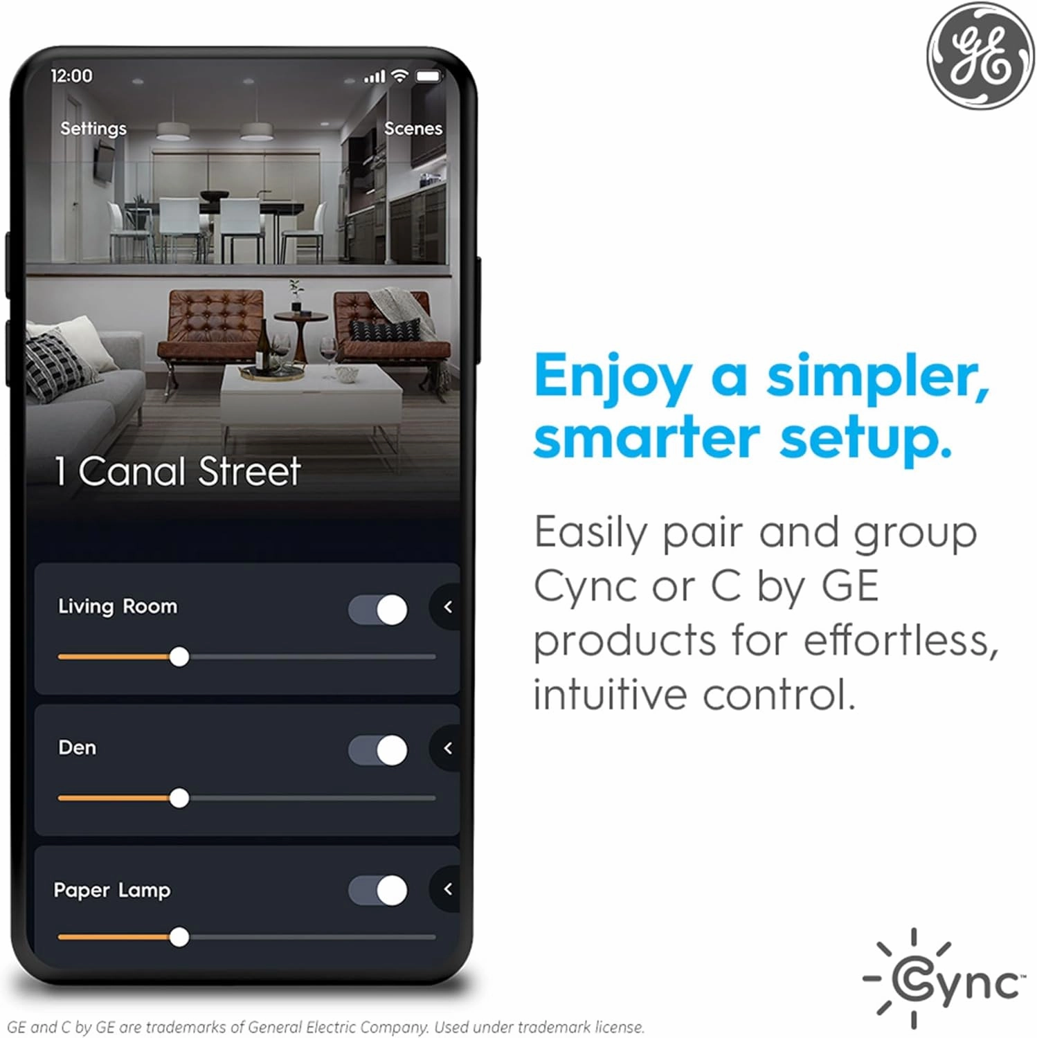 Cync GE Reveal Wafer Smart LED Downlight, Color Changing Lights, Matter Compatible, Compatible with Alexa and Google Home, No Recessed Housing Required, 6 Inches, 75W, 1000 Lumens, (3 Pack)