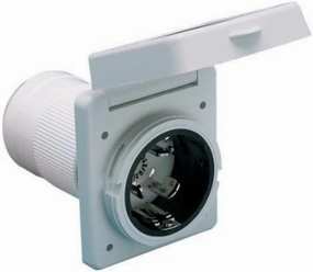 Cynder 50 Amp 125/250 Weatherproof Twist Easy Lock Inlet Fits Marinco, ParkPower & Hubbell Marine RV Camper Connectors (50 Amp) 00630