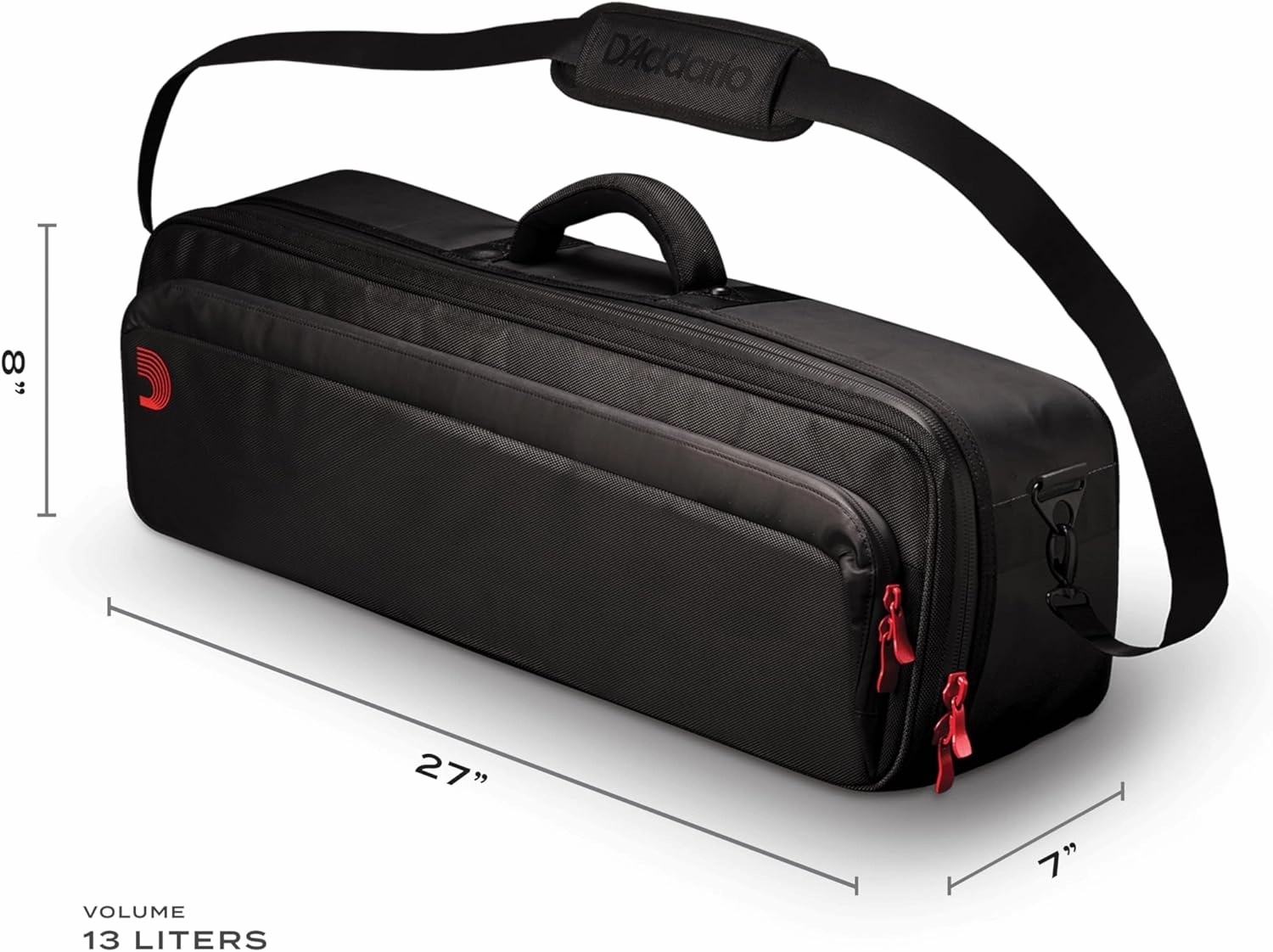 D'Addario Accessories XPND Guitar Pedal Board Case - Backline Pedalboard Transporter - Pedal Board Carry Case for XPND 1 or Single Row Pedal Boards - Padded Carry Strap and Dividers