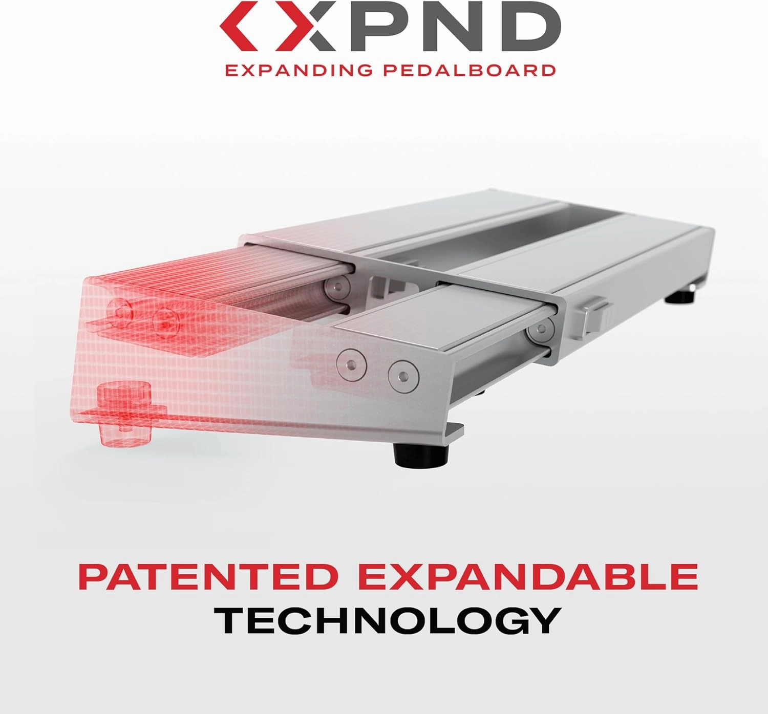 D'Addario Accessories XPND Guitar Pedal Board Case - Backline Pedalboard Transporter - Pedal Board Carry Case for XPND 1 or Single Row Pedal Boards - Padded Carry Strap and Dividers