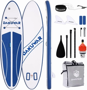 DAKUWAR Paddle Board 10'6''/10' Inflatable Stand Up Paddle Boards with SUP Accessories Ultra-Light Paddleboard Non-Slip Comfort Deck for Adults & Youth of All Skill Levels