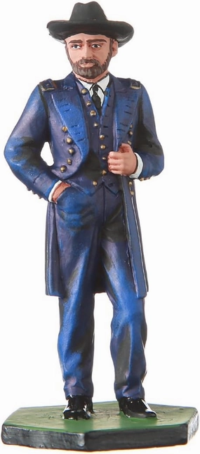 danila-souvenirs Tin Soldier USA Civil war Northerners General Ulysses Grant Hand Painted Metal Sculpture Miniature Figurine 54mm #CW01