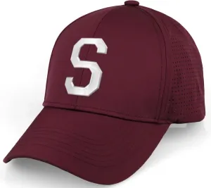 Daxton Performance Cool Tech Baseball Hat Alphabet Initial with Silver Letters
