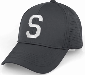 Daxton Performance Cool Tech Baseball Hat Alphabet Initial with Silver Letters