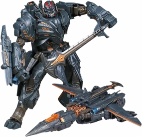 Deformation Alloy Car Robots Movie 5 Black Mamba Painted Version Manual Assemble 7.4 Inch Action Figure Desktop Decoration Collectible Model Gifts, Multicolor（Megatron）