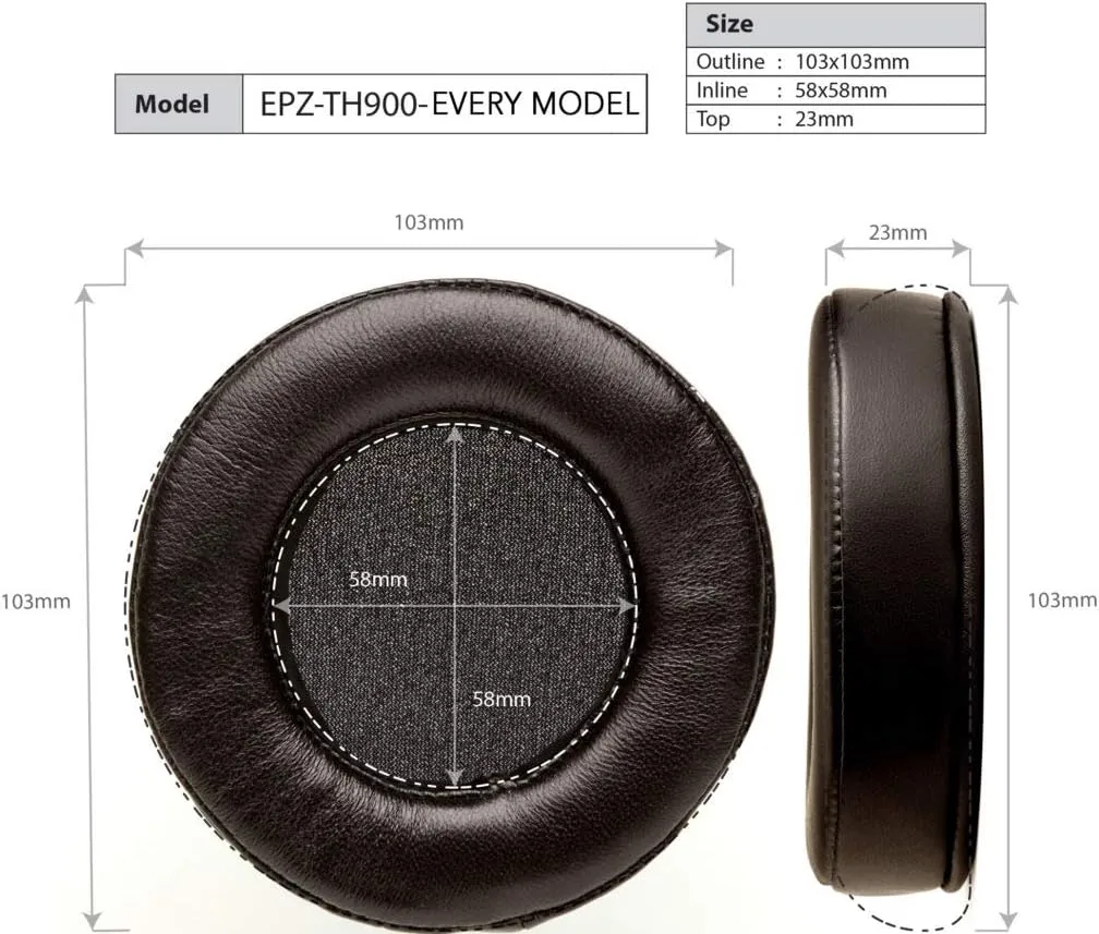 Dekoni Audio Replacement Ear Pads Compatible with Fostex TH900 Headphones (Elite Hybrid)