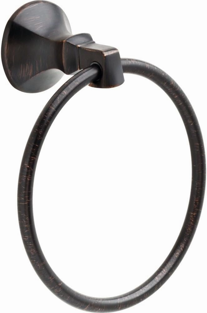 Delta Faucet 76446-RB Ashlyn Towel Ring, 2.25 x 7.57 x 6.38 Inches, SpotShield Venetian Bronze