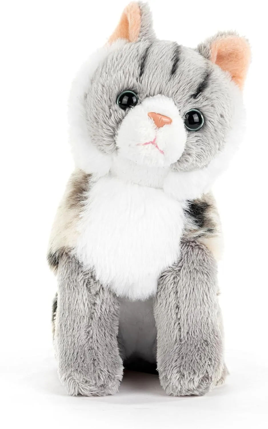 DEMDACO 5004810079 Animalcraft Maine Coon Cat Grey and White 6.5 x 6 Inch Polyester Soft Plush Stuffed Beanbag Animal