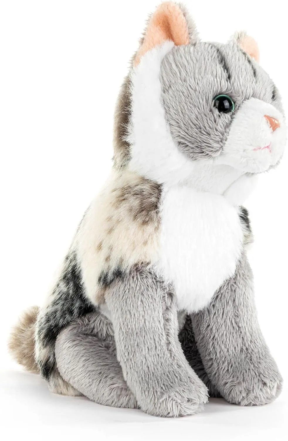 DEMDACO 5004810079 Animalcraft Maine Coon Cat Grey and White 6.5 x 6 Inch Polyester Soft Plush Stuffed Beanbag Animal