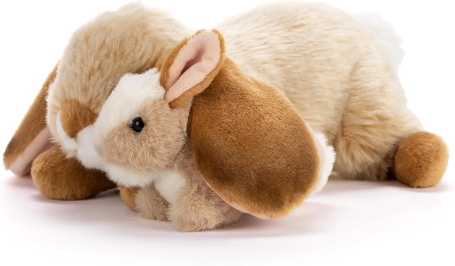 DEMDACO Animalcraft 11 x 10.5 Inch, Polyester, Cuddly, Soft Plush, Toy, Stuffed Animal, Brown and White, Bunny Rabbit Mother & Baby