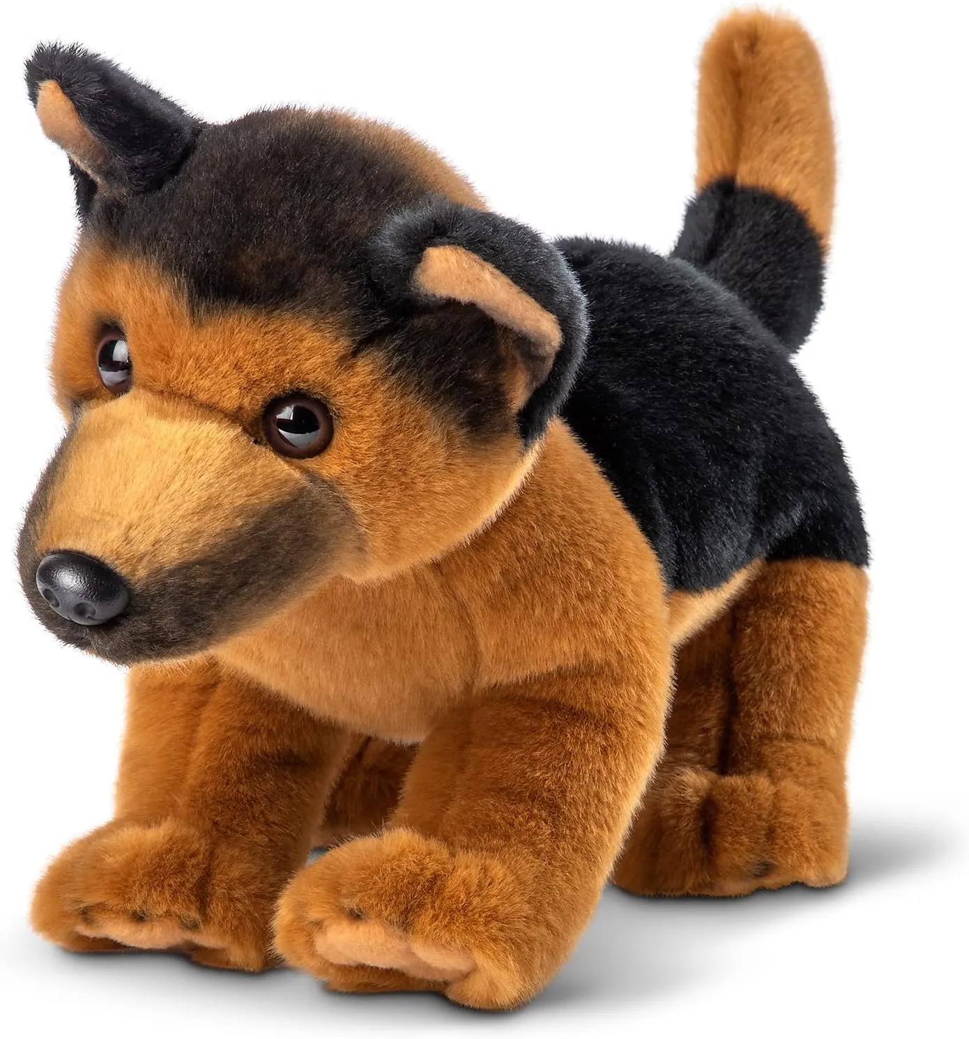 DEMDACO German Shepard Dog Brown and Black 13 Inch Polyester Soft Plush Stuffed Animal