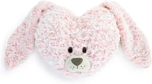 DEMDACO Heartful Hugs 10 x 8 Inch Soft Fluffy Polyester Soothing Weighted Huggable Plush Animal, Pink, Bunny