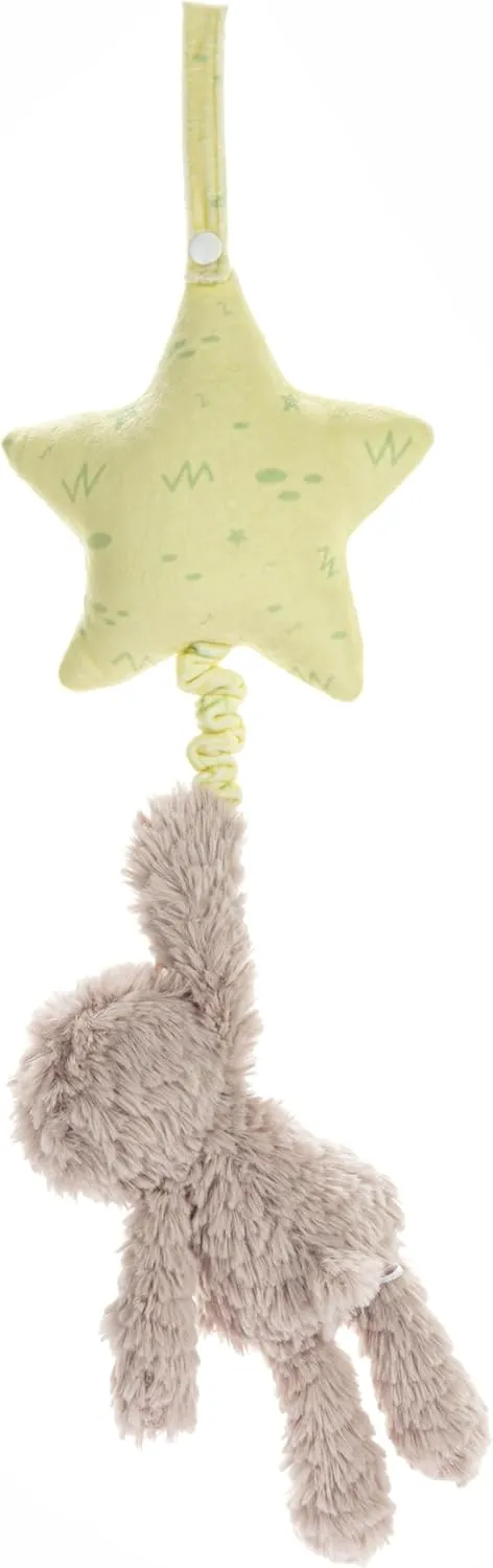 DEMDACO Musical Pull Toy 22 x 6 Inch Polyester, Soft Cuddly, Plush Stuffed Animal, Plays Twinkle, Twinkle, Little Star, Brown and Green, Sloth