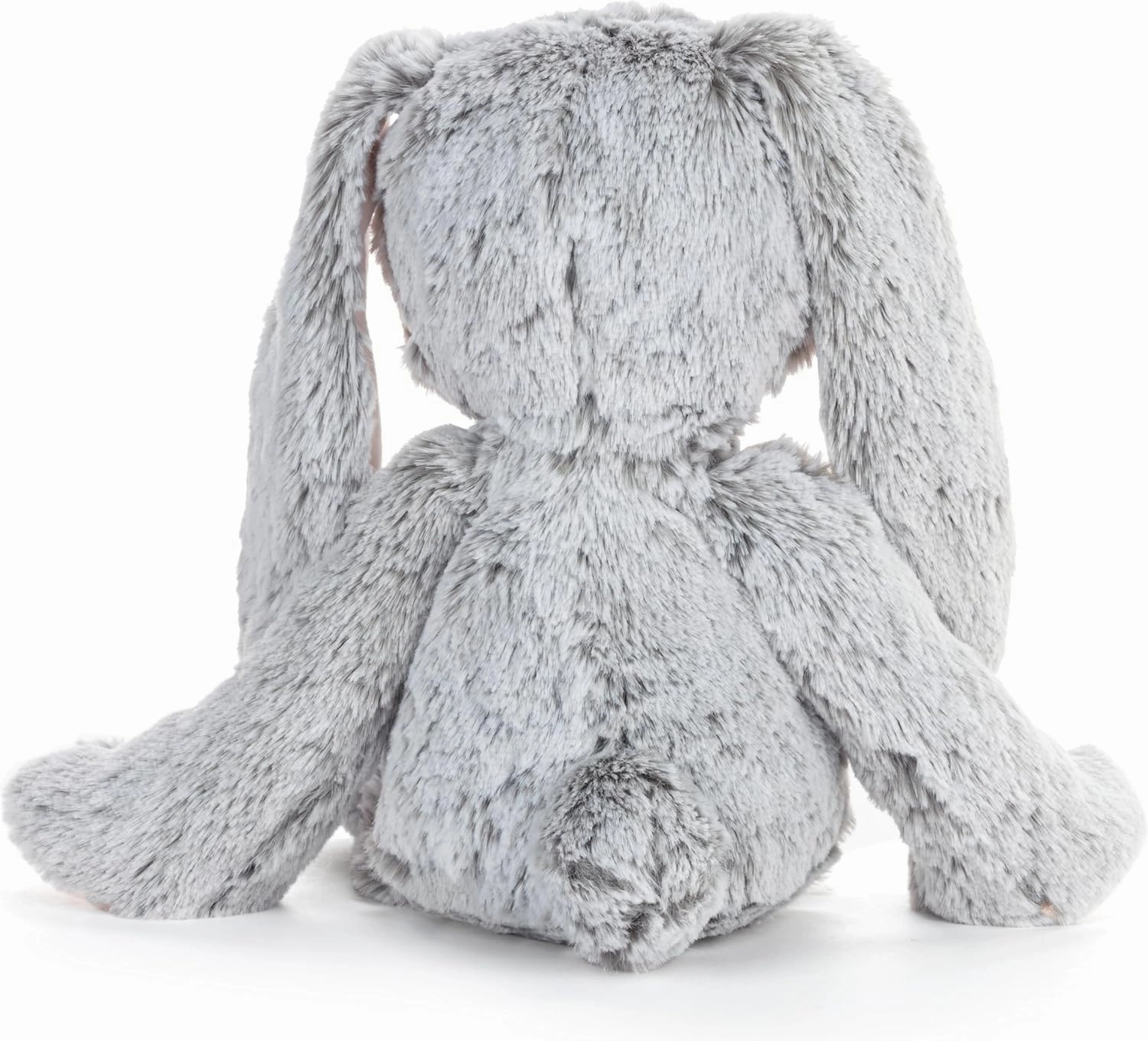 DEMDACO Luxurious Baby 9.5 x 8.5 Inch Polyester, Ultra Soft Plush, Cuddly, Toy, Stuffed Animal, Pink and Grey, Bunny Rabbit
