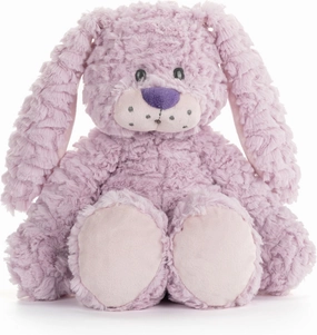 DEMDACO Mellow Fellows 13 x 5 Inch Soft Polyester Cuddly Plush Huggable Toy Stuffed Animal, Purple, Beans The Bunny