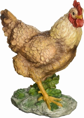 Design Toscano QM188651 Henrietta Hen Statue, Multicolored