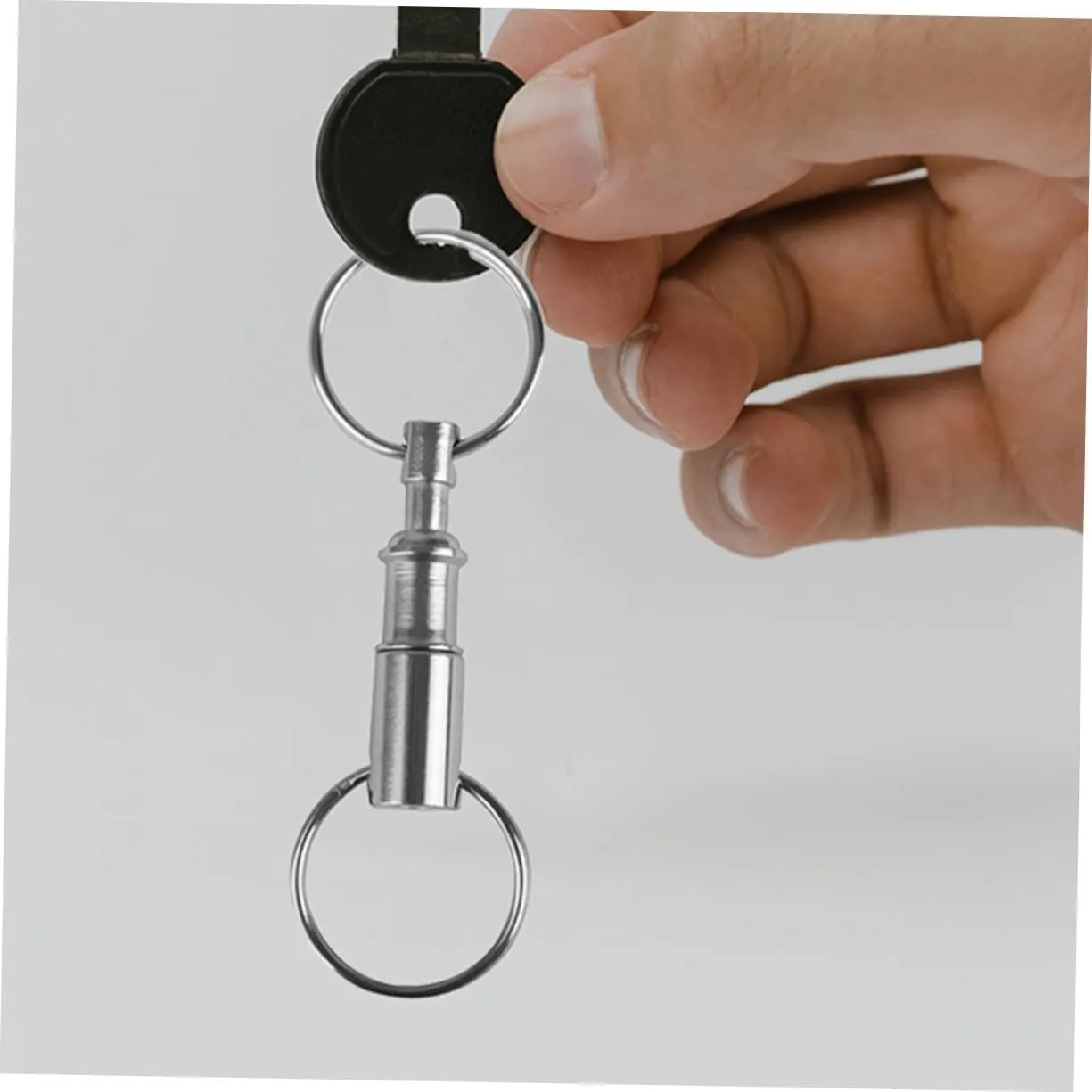 Detachable Keychain Key Ring Key Metal Key Holders Dual Pull Apart Key Chain Quick Release Keychains