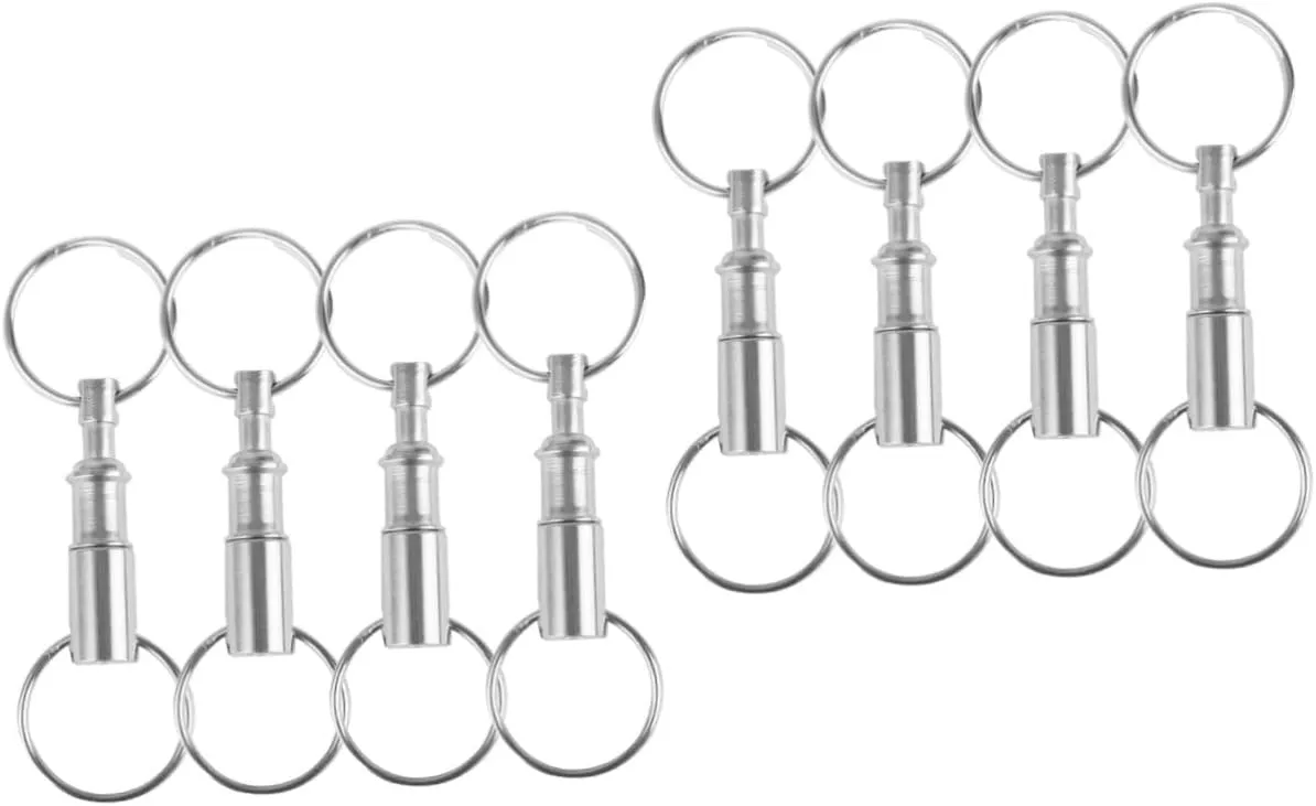 Detachable Keychain Key Ring Key Metal Key Holders Dual Pull Apart Key Chain Quick Release Keychains