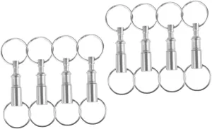 Detachable Keychain Key Ring Key Metal Key Holders Dual Pull Apart Key Chain Quick Release Keychains