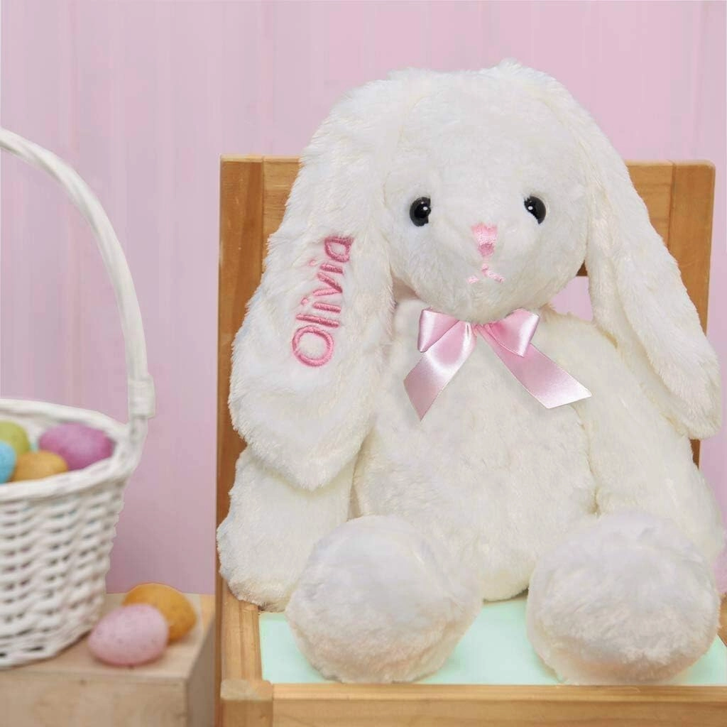 DIBSIES Personalized Hoppity Floppity Bunny 18" (Pink)