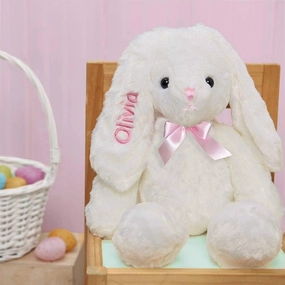 DIBSIES Personalized Hoppity Floppity Bunny 18" (Pink)