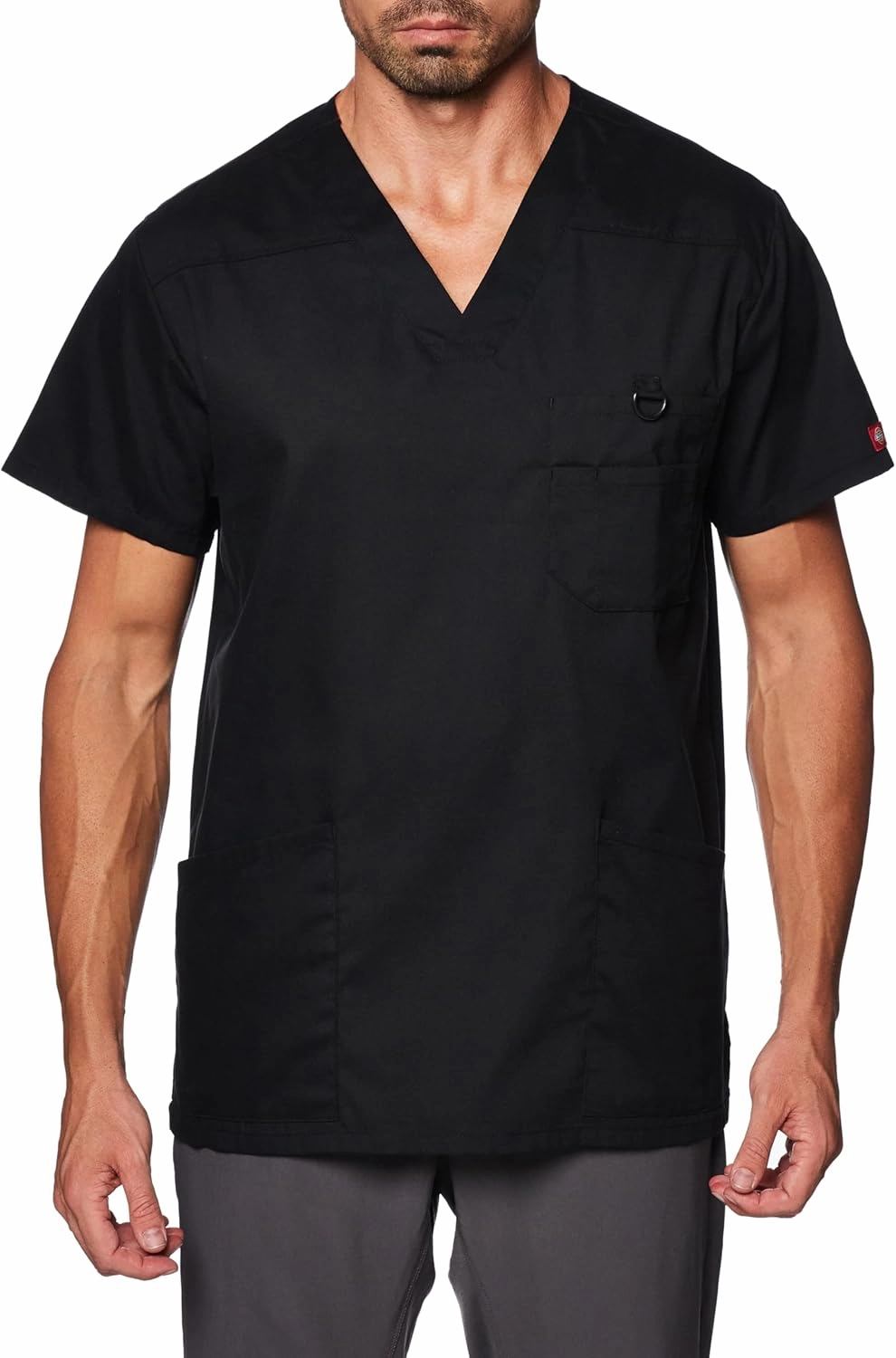 Dickies EDS Signature Scrubs for Men, Multi-Pocket V-Neck Scrub Top in Soft Brushed Poplin 81906