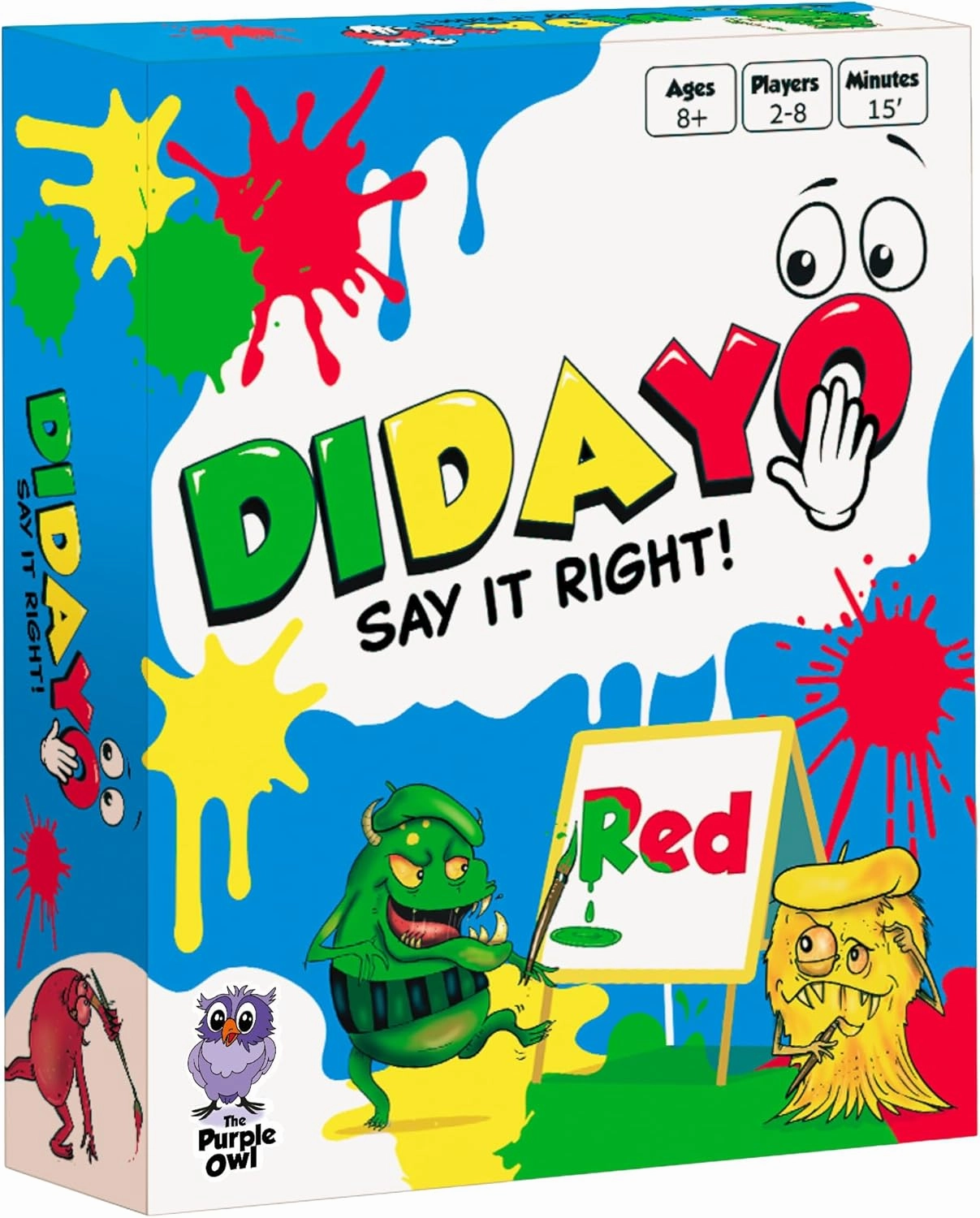 DiDaYo - Fast Paced Family Games, Brain Teaser Card Game for Kids 8-12, Ideal Speed Color Game for Teens, and Adults, Fun Slumber Party Games, 2-8 Players